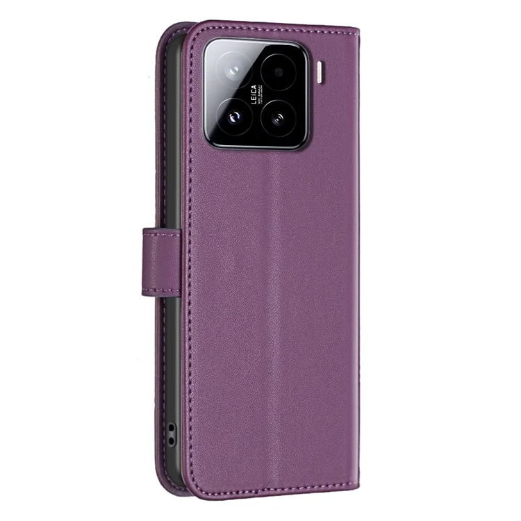 BINFEN COLOR BF17 Custodia per Xiaomi 15 Pro Portafoglio Folio Flip in pelle - Viola scuro