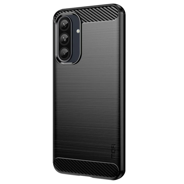 MOFI JK TPU Series-1 For Samsung Galaxy A36 5G Case Carbon Fiber Texture TPU Soft Phone Cover - Black