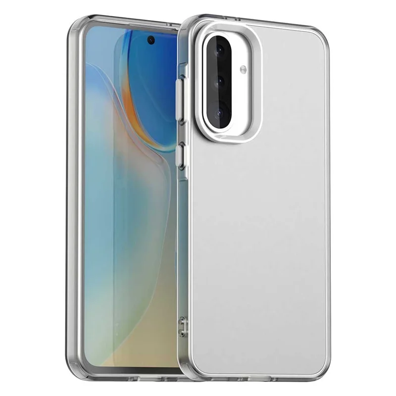 Für Samsung Galaxy A36 5G Hülle PC+TPU+PET Matt Anti-Drop Phone Back Cover - Weiß