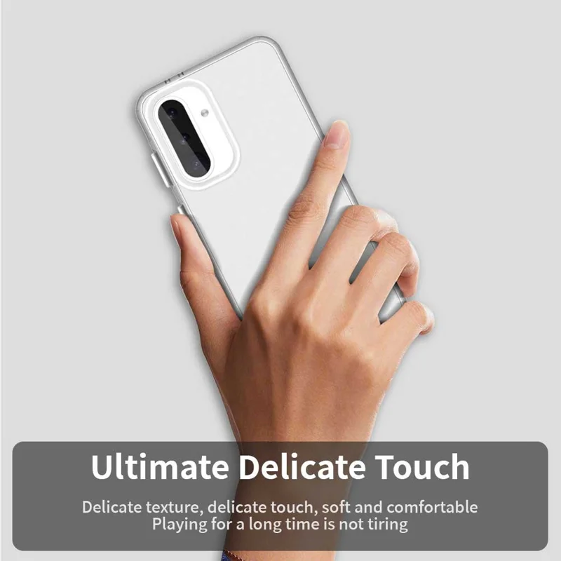 Für Samsung Galaxy A36 5G Hülle PC+TPU+PET Matt Anti-Drop Phone Back Cover - Weiß