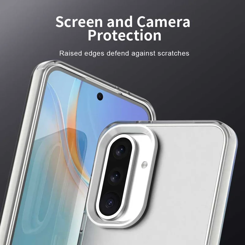 Für Samsung Galaxy A36 5G Hülle PC+TPU+PET Matt Anti-Drop Phone Back Cover - Weiß