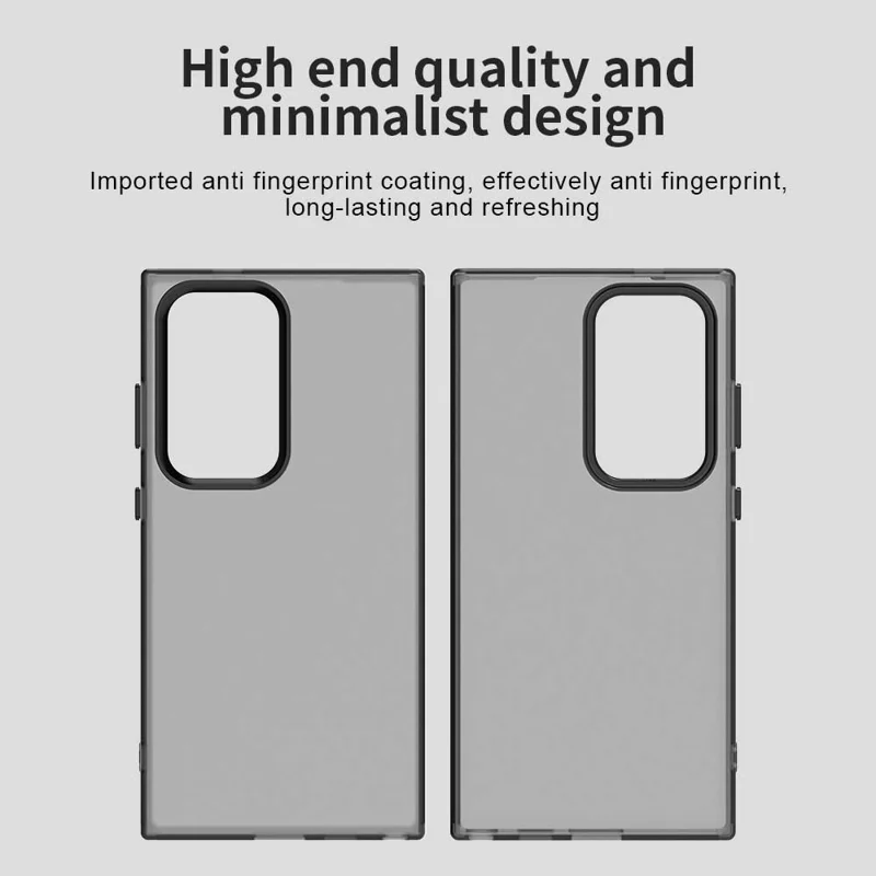 PC+TPU+PET matte antival-case voor Samsung Galaxy S23 Ultra - Zwart