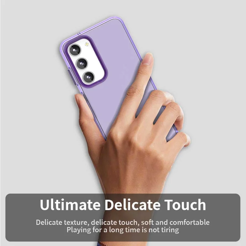 For Samsung Galaxy S23+ Case PC+TPU+PET Matte Anti-Drop Phone Back Cover - Purple