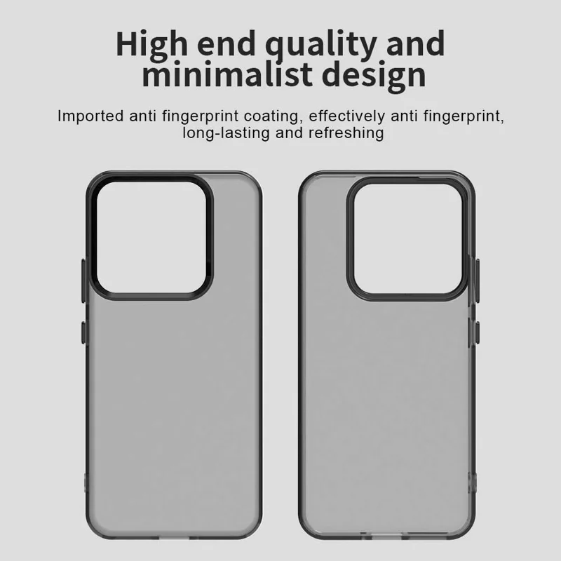 For Xiaomi 14 Case PC+TPU+PET Matte Anti-Drop Phone Back Cover - Black