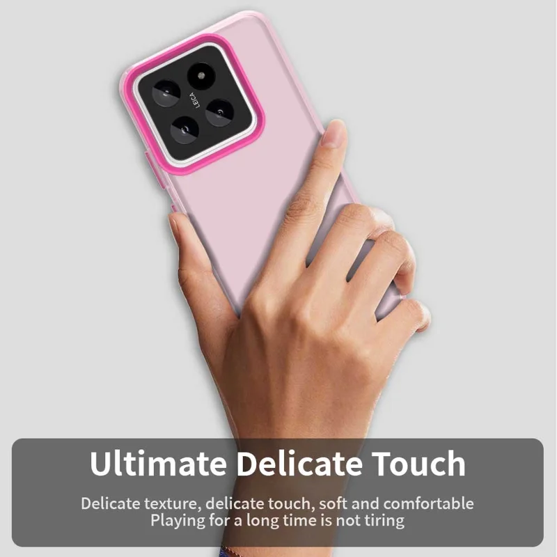 For Xiaomi 14 Case PC+TPU+PET Matte Anti-Drop Phone Back Cover - Red