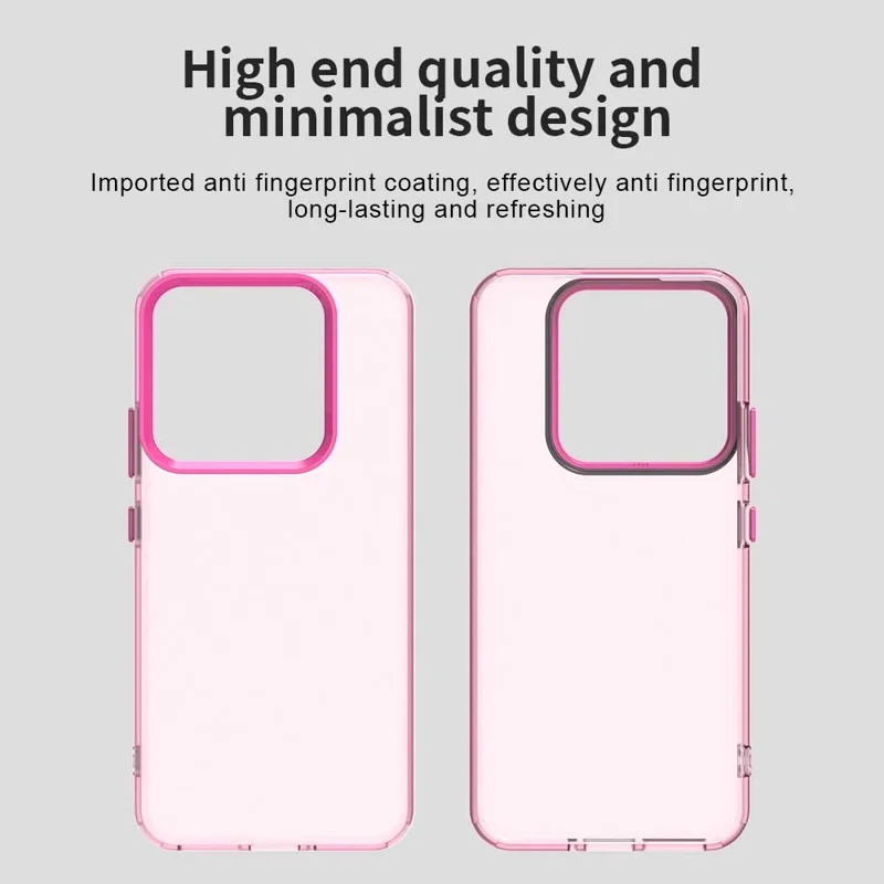 For Xiaomi 14 Case PC+TPU+PET Matte Anti-Drop Phone Back Cover - Red