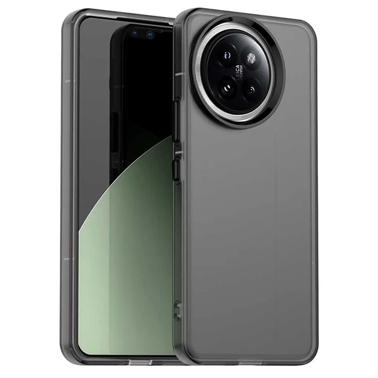 Étui pour Xiaomi 14 Civi 5G / Civi 4 Pro 5G PC+TPU+PET mat anti-chute - Noir