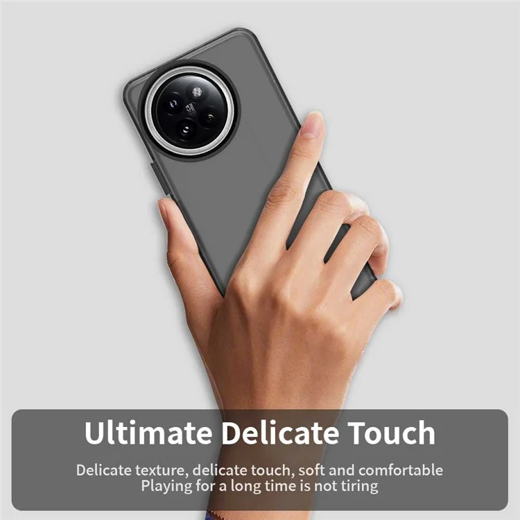 Étui pour Xiaomi 14 Civi 5G / Civi 4 Pro 5G PC+TPU+PET mat anti-chute - Noir