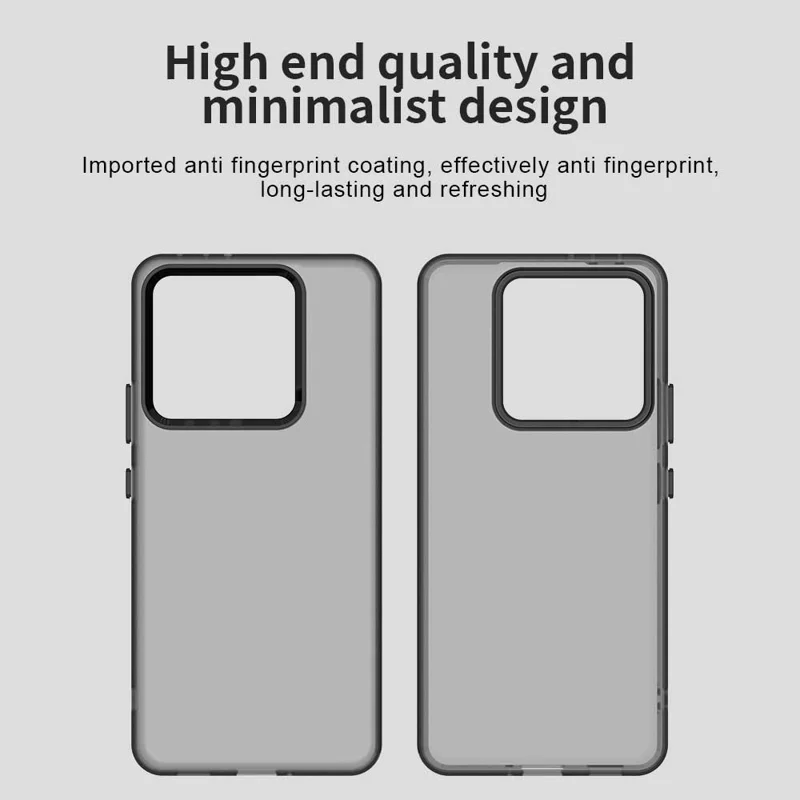 For Xiaomi 14T Case PC+TPU+PET Matte Anti-Drop Phone Back Cover - Black