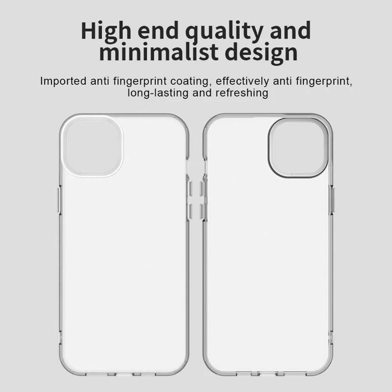 For iPhone 15 Plus / 14 Plus Case PC+TPU+PET Matte Anti-Drop Phone Back Cover - White