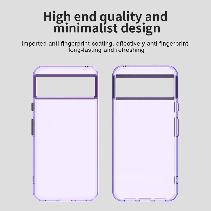 For Google Pixel 8 Case PC+TPU+PET Matte Anti-Drop Phone Back Cover - Purple