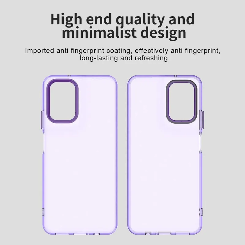 For Motorola Moto G35 5G Case PC+TPU+PET Matte Anti-Drop Phone Back Cover - Purple