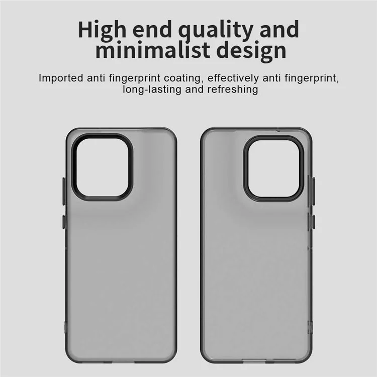 Coque pour Motorola Edge 50 Neo 5G / S50 5G PC+TPU+PET mate anti-chute - Noir