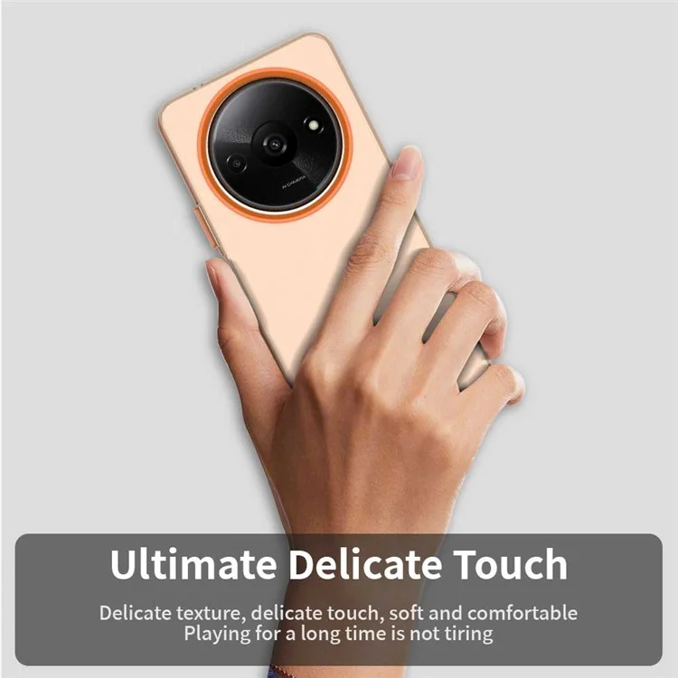 Für Xiaomi Redmi A3 4G / A3x 4G / Poco C61 4G Hülle PC+TPU+PET matte Anti-Drop Handyhülle - Orange