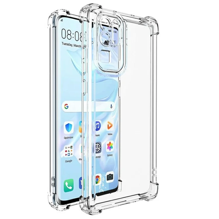 Custodia telefonica in TPU trasparente per Huawei P30 Pro della serie IMAK UX-4, con protezione antiurto ai quattro angoli.
