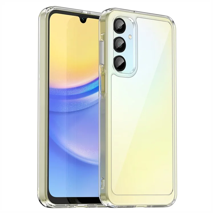 WANLONFENG MF Series for Samsung Galaxy A16 4G / 5G Case TPU+Acrylic Clear Phone Cover with Tempered Glass Film