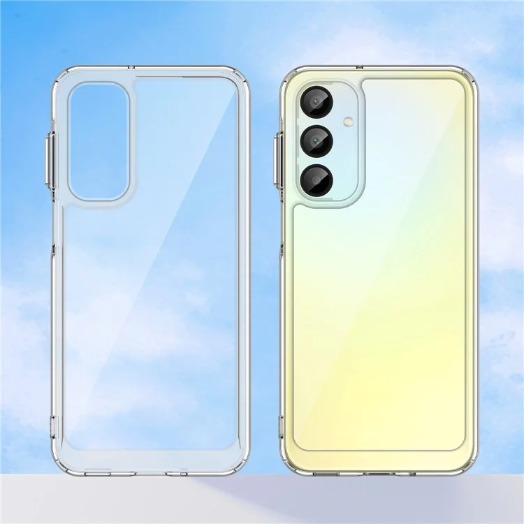 WANLONFENG MF Series for Samsung Galaxy A16 4G / 5G Case TPU+Acrylic Clear Phone Cover with Tempered Glass Film