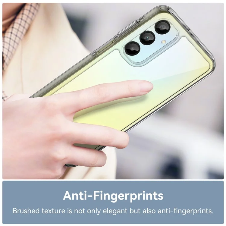WANLONFENG MF Series for Samsung Galaxy A16 4G / 5G Case TPU+Acrylic Clear Phone Cover with Tempered Glass Film