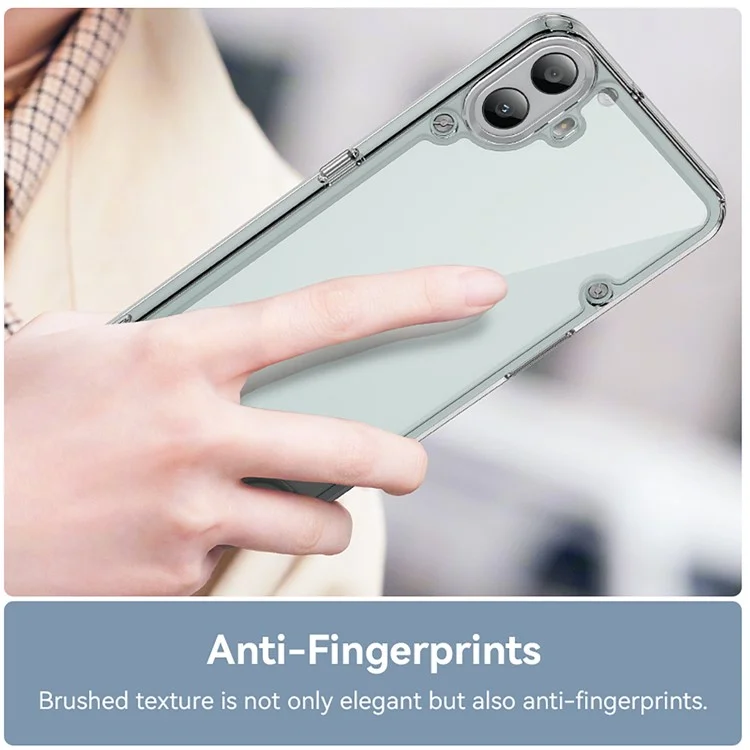 WANLONFENG MF Series for Nothing CMF Phone 1 Case TPU+Acrylic Clear Phone Cover with Tempered Glass Film