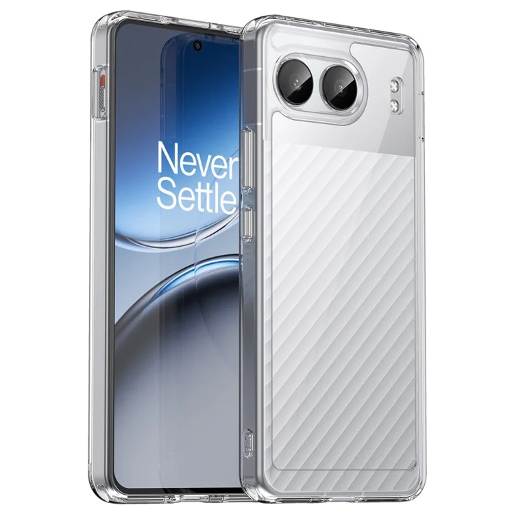 WANLONFENG MF Series for OnePlus Nord 4 Case TPU+Acrylic Clear Phone Cover with Tempered Glass Film