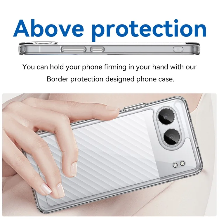 WANLONFENG MF Series for OnePlus Nord 4 Case TPU+Acrylic Clear Phone Cover with Tempered Glass Film