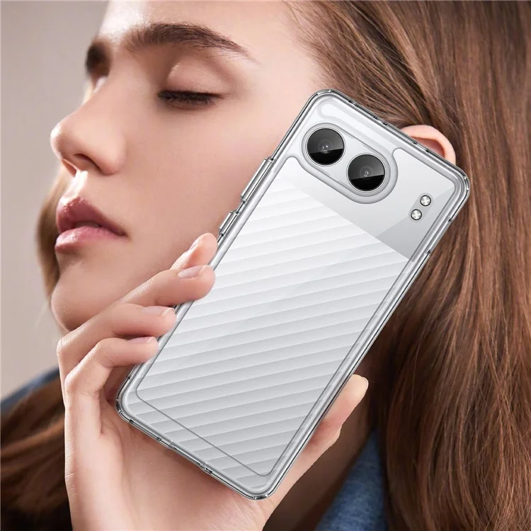 WANLONFENG MF Series for OnePlus Nord 4 Case TPU+Acrylic Clear Phone Cover with Tempered Glass Film