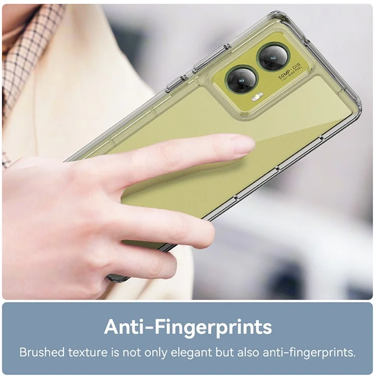 Funda para Motorola Moto G85 5G / S50 Neo 5G, Serie MF de WANLONFENG, cubierta de teléfono transparente de TPU + acrílico con película de vidrio templado.