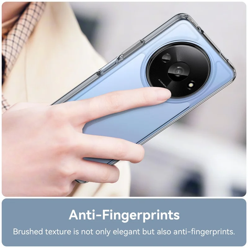 Capa de telefone WANLONFENG MF Series para Xiaomi Redmi A3 4G, de TPU+Acrílico transparente, com película de vidro temperado