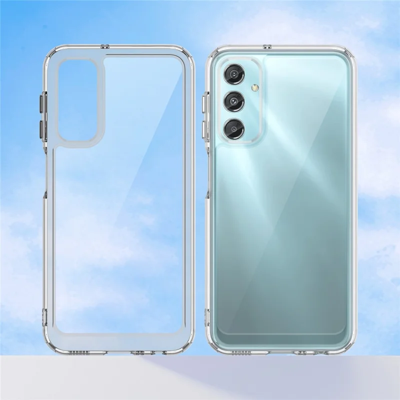 Capa WANLONFENG MF Series para Samsung Galaxy A24 4G (162,1 x 77,6 x 8,3 mm) TPU + Acrílico Transparente Capa de Telefone com Película de Vidro Temperado