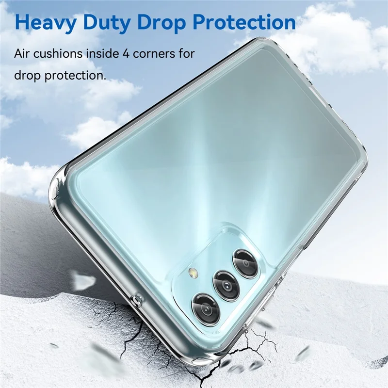 Capa WANLONFENG MF Series para Samsung Galaxy A24 4G (162,1 x 77,6 x 8,3 mm) TPU + Acrílico Transparente Capa de Telefone com Película de Vidro Temperado