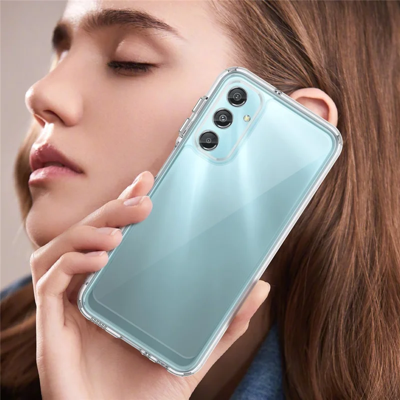 Capa WANLONFENG MF Series para Samsung Galaxy A24 4G (162,1 x 77,6 x 8,3 mm) TPU + Acrílico Transparente Capa de Telefone com Película de Vidro Temperado