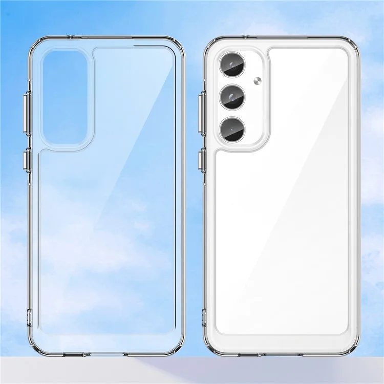 WANLONFENG MF Series for Samsung Galaxy A05s 4G Case TPU+Acrylic Clear Phone Cover with Tempered Glass Film