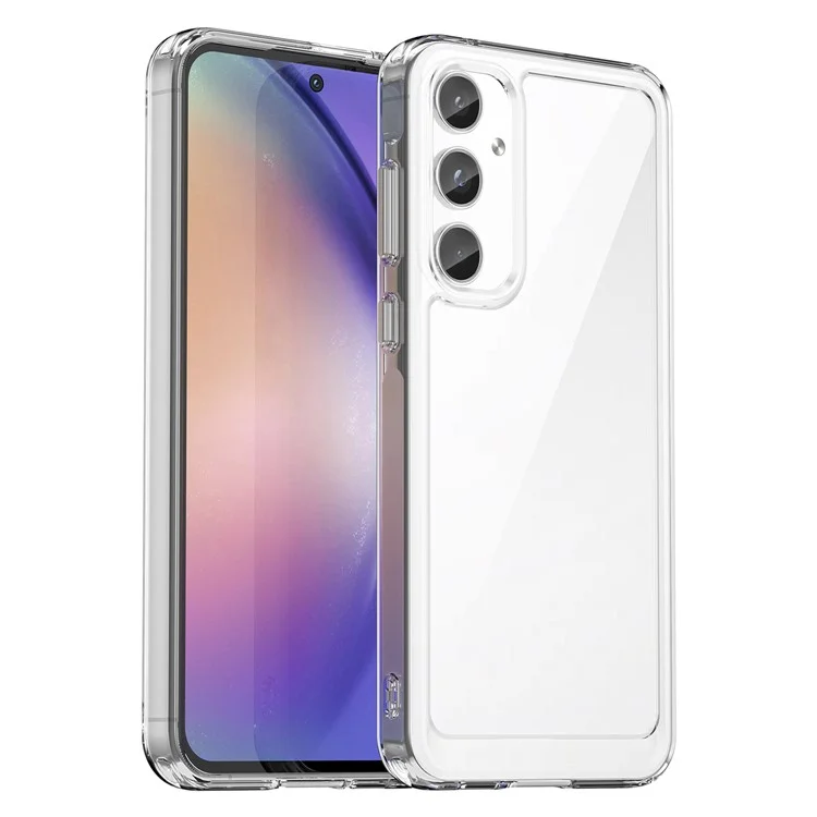WANLONFENG Serie MF para Samsung Galaxy A25 5G (Global) (161,0 x 76,5 x 8,3 mm) Funda TPU + Cubierta de teléfono acrílica transparente con película de vidrio templado