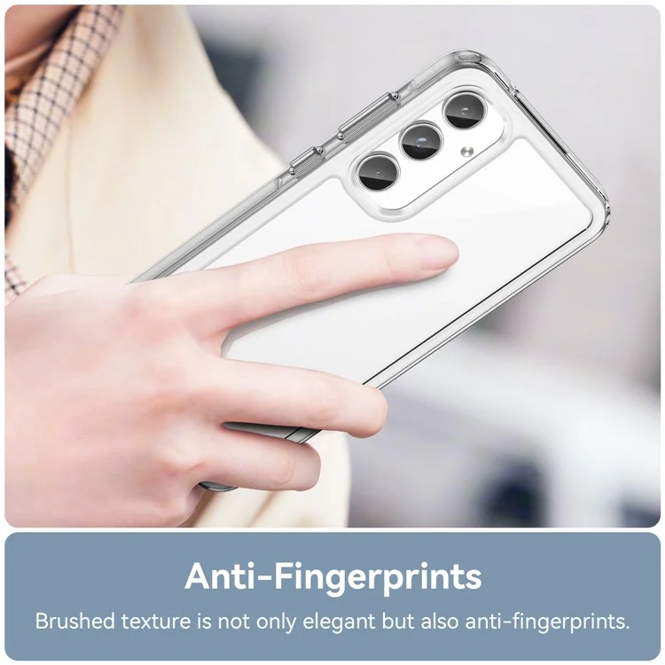 WANLONFENG Serie MF para Samsung Galaxy A25 5G (Global) (161,0 x 76,5 x 8,3 mm) Funda TPU + Cubierta de teléfono acrílica transparente con película de vidrio templado
