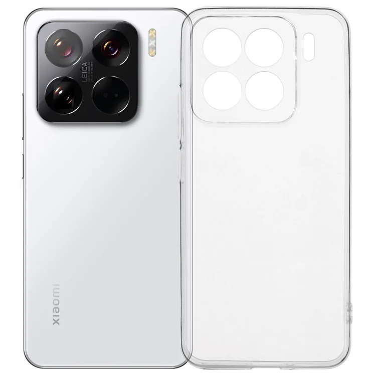 Прозрачный чехол для телефона Xiaomi 15 Pro, ультратонкий гибкий чехол из ТПУ.
