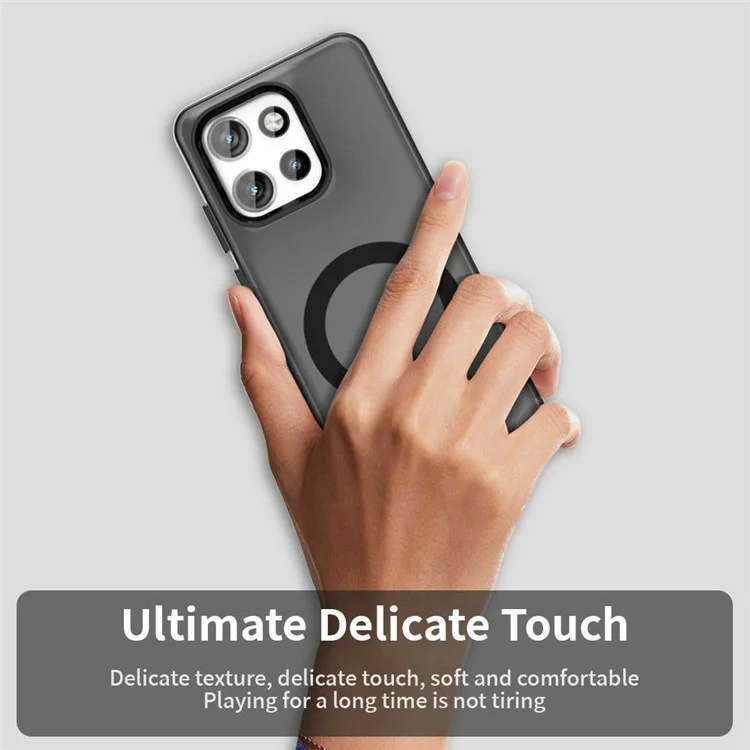 Чехол для телефона Motorola Thinkphone 25 5G / Moto S50 5G / Edge 50 Neo 5G совместимый с MagSafe PC+TPU+PET Anti-Drop Cover - Черный