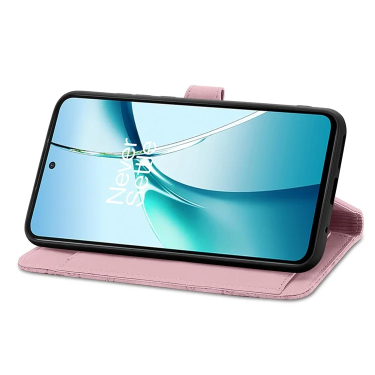 For Motorola Moto G75 5G Zipper Wallet Case with Strap Flower Imprint PU Leather Phone Cover - Pink
