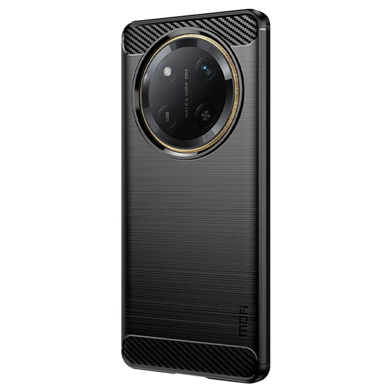 MOFI JK TPU Series-1 For Honor Magic7 Lite 5G / X9c 5G / X60 Pro 5G Case Carbon Fiber Texture TPU Soft Phone Cover - Black