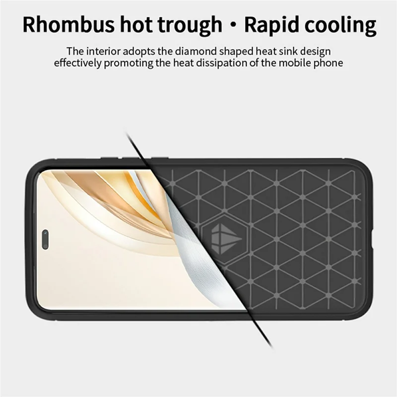MOFI JK TPU Series-1 For Honor Magic7 Lite 5G / X9c 5G / X60 Pro 5G Case Carbon Fiber Texture TPU Soft Phone Cover - Black