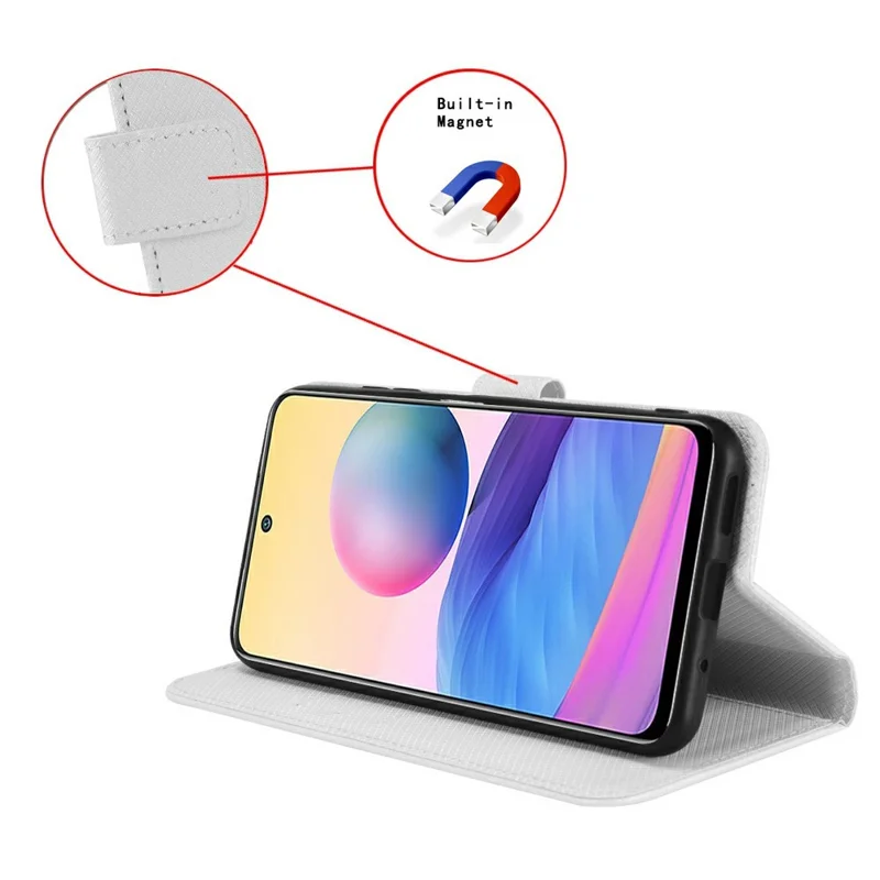 For Oppo Find X8 Pro 5G Case PU Leather Diamond Texture Wallet Phone Cover - White