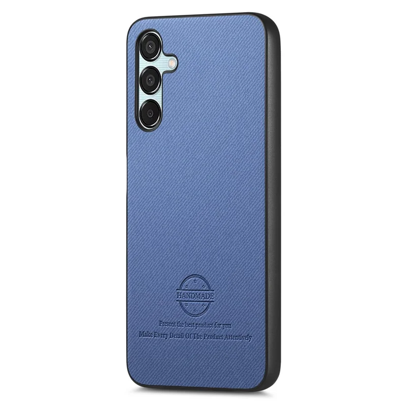 For Samsung Galaxy A55 5G Case Stofstruktur Læder+PC+TPU Anti-drop Telefonbeskyttelse - Blå