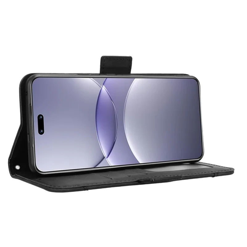 Custodia in pelle con porta carte per Huawei nova 13 Pro 5G - Nero