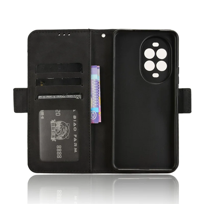 Custodia in pelle con porta carte per Huawei nova 13 Pro 5G - Nero