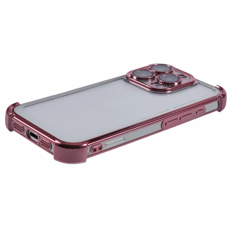 For iPhone 14 Case Reinforced Corners TPU Clear Back Cover - Pink

Für iPhone 14 Hülle mit verstärkten Ecken, TPU-Rückseite - Pink