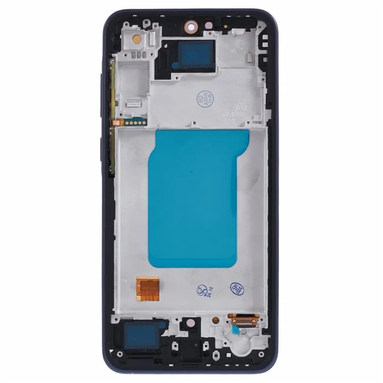Para Samsung Galaxy A35 5G A356 Grau C Montagem de tela OLED e digitalizador + Estrutura (Sem logotipo) - Azul escuro