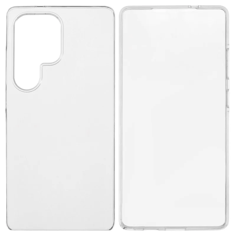 For Samsung Galaxy S25 Ultra Case TPU Frame Clear Acrylic Back Phone Cover with PET Film