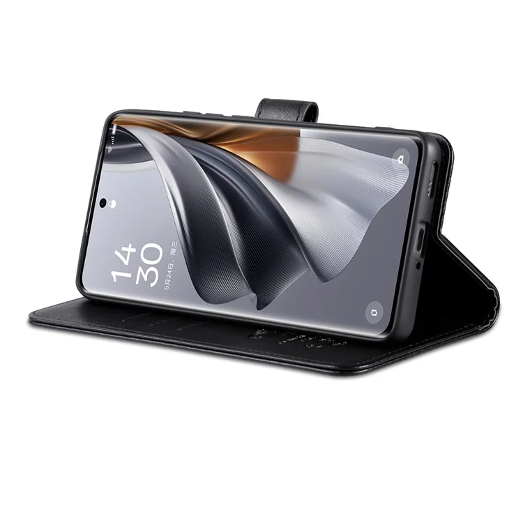 AZNS For Honor Magic7 Pro 5G Case Anti-Scratch PU Leather Stand Wallet Phone Cover - Black