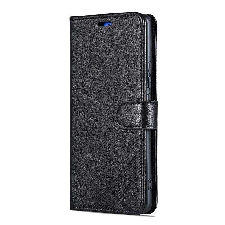 AZNS For Honor Magic7 Pro 5G Case Anti-Scratch PU Leather Stand Wallet Phone Cover - Black