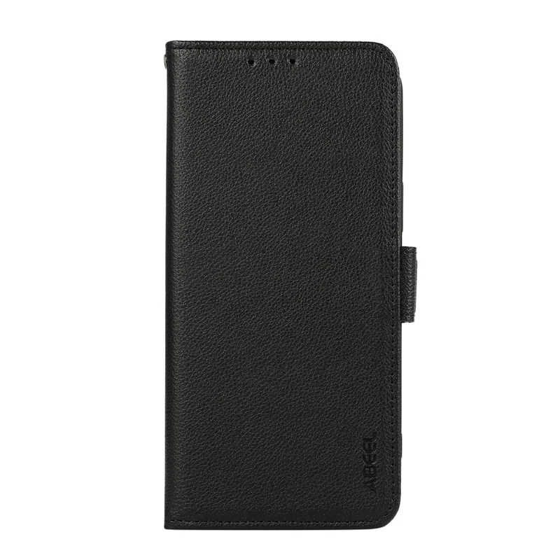 ABEEL Etui na OnePlus 13, skóra z fakturą litchi, ochrona przed skanowaniem RFID - Czarny