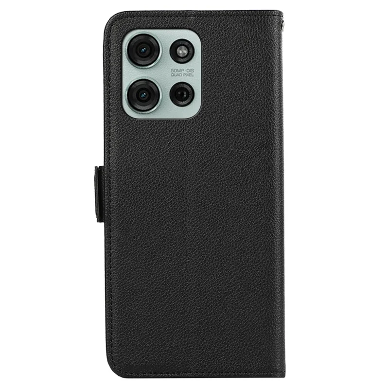 ABEEL For Motorola Moto G75 5G Case Litchi Texture Leather RFID Blocking Phone Cover - Black
